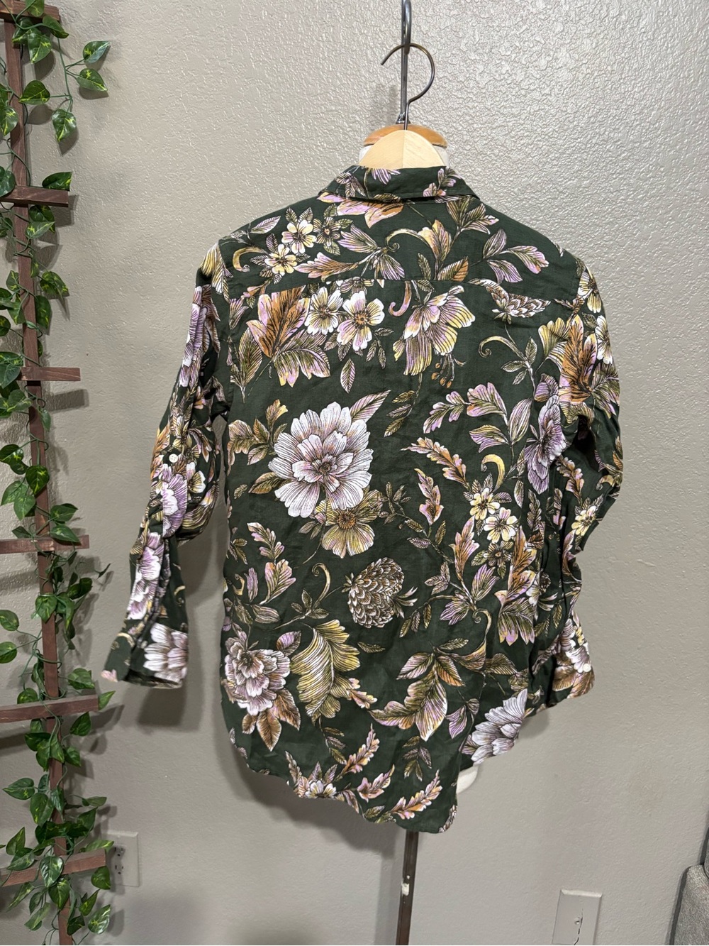▪️Ralph Lauren Relaxed Fit Floral Linen Shirt Sz S - Picture 10 of 12